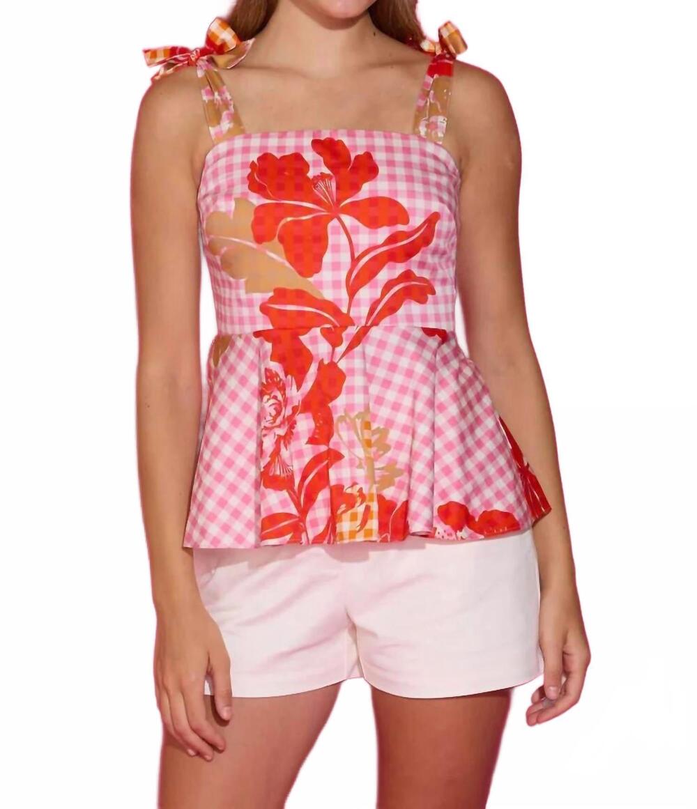 NEW ALDEN ADAIR women's valerie tank top in floral picnic